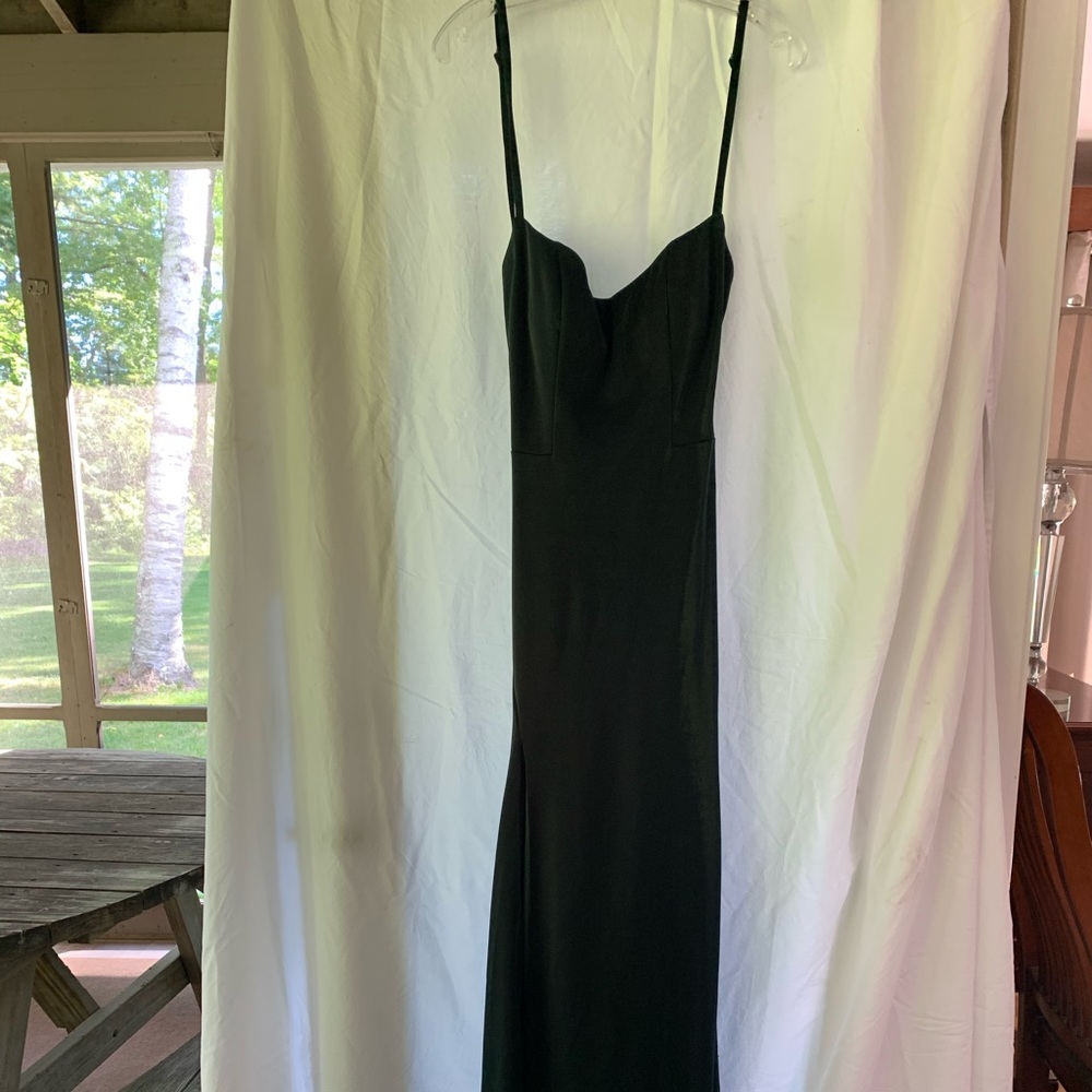 dark green prom dress